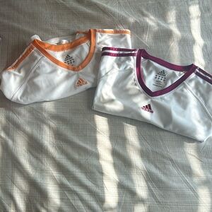Purple and Orange Athletic Adidas Shirts